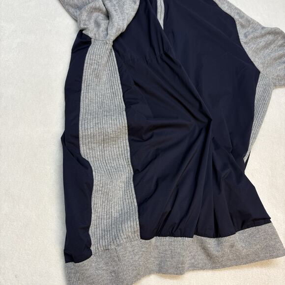 Footjoy FJ Tech Sweater Merino Wool Stretch Windproof Nylon Size L Gray/Navy - Picture 9 of 13